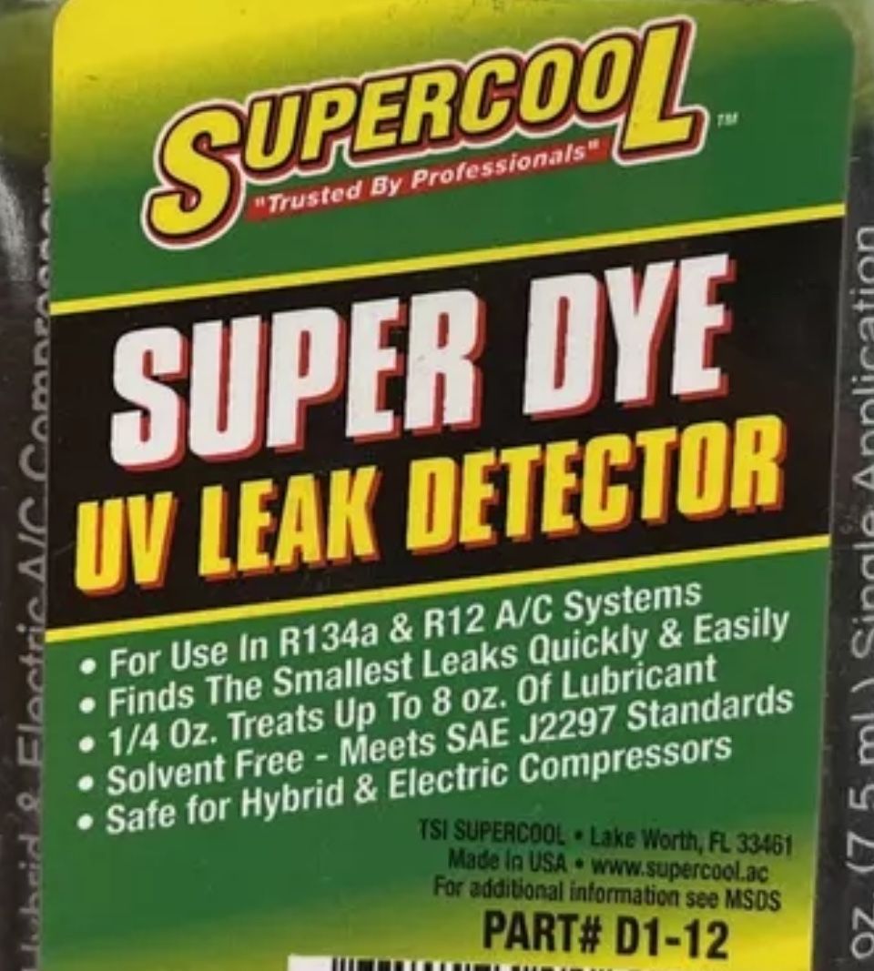 Hybrid Safe U/V AC Leak Detection Supercool SUPER DYE Single Application