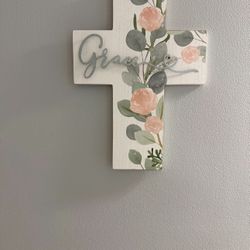Grace Floral Cross Home Decor 