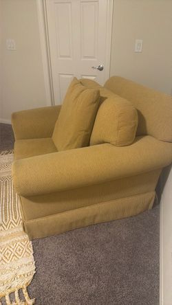 Gold Fabric Upholstered Accent Chair