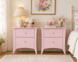Pink Vintage Nightstands