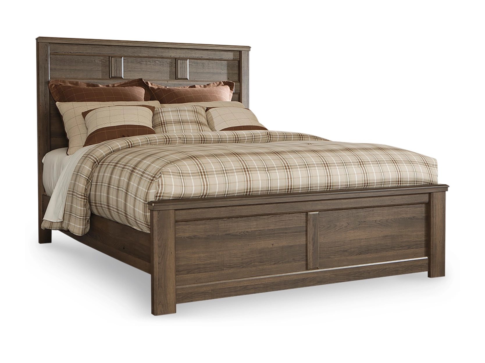 Juararo Queen Panel Bed: Dark Brown