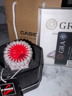 Iced Out G-Shock (Bright Red)