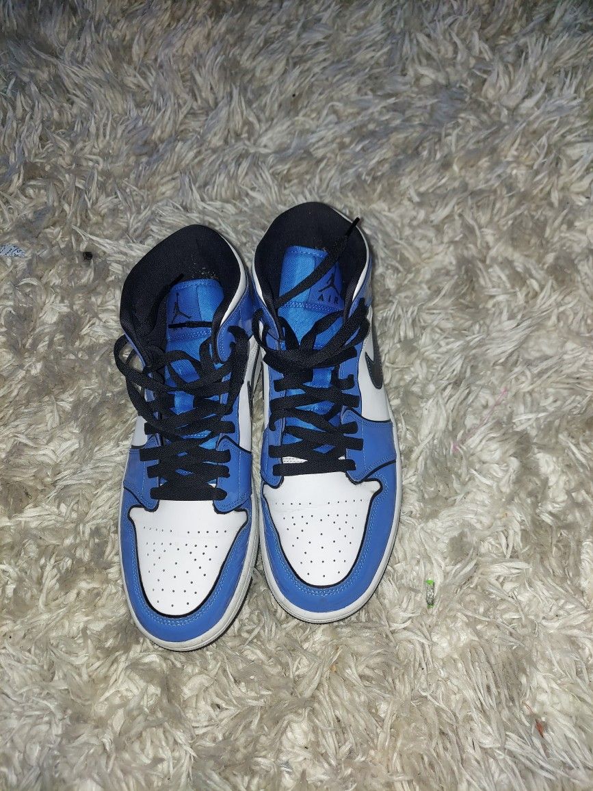 Jordan 1 Mid Signal Blue (GS) BQ6931-402