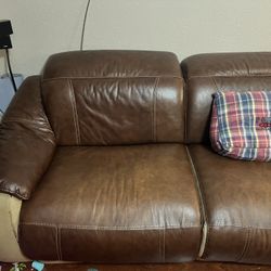 Leather Recliner Couch