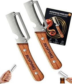 new Zero Pressure Peeler 2-in-1 Multifunctional Peelers Hand Vegetable Fruit Peeler with Ergonomic Handle Stainless Steel Vial Opener Tool for Cucumbe