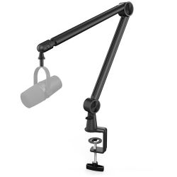 Aisryntek Mic Arm, Premium Microphone Stand, Microphone Boom Arm with Cable Management, 360Rotatable Broadcasting Microphone Arm, Mic Boom Arm for Pod