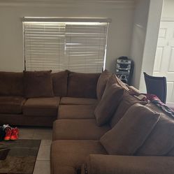 Brown sectional