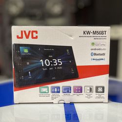 Brand New, JVC KW-M56BT Digital Media Receiver featuring 6.8" Capacitive Touch Monitor, Apple CarPlay, Android Auto, USB Mirroring for Android Phones,