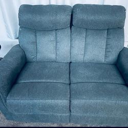 Living Spaces Grey Reclining Couch Set (Matching) 