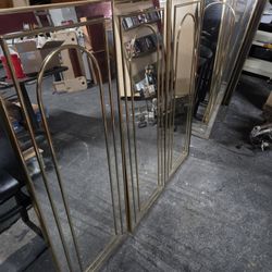 Vintage Brass Arch Wall Mirrors (6)