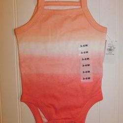 New Baby Girls 3-6 Month Ombre Bodysuit 