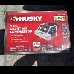 Husky 1 Gal. 135 PSI Portable Electric Quiet Air Compressor