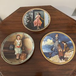 Lot Of 3 Norman Rockwell Commemorative Plates
