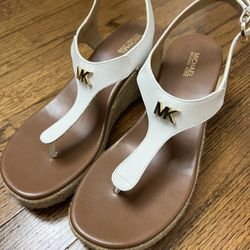 Michael Kors Wedge Sandals White Size 7