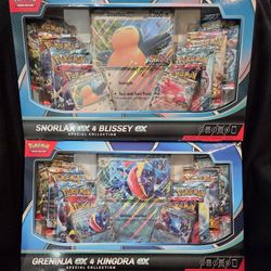 Pokemon Snorlax/Blissey ex + Greninja/Kingdra ex Special Collection Boxes Sealed