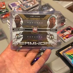 Kevin Garnett Paul Pierce 2009-10 Donruss Elite Teamwork Gold Insert /100
