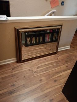 Extra Large Black And Gold Beveled Mirror