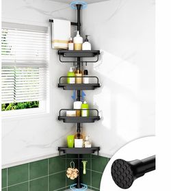 4-Tier Tension Pole Shower Caddy