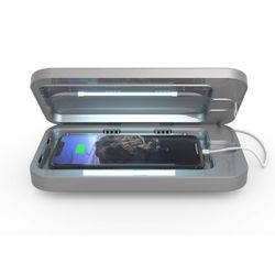 PhoneSoap 3 UV Cell Phone Sanitizer & Dual Universal Cell Phone Charger Box | Patented & Clinically Proven 360-Degree UV-C Light Sanitizer | Disinfect