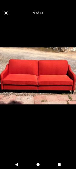 Cute Orange Futon Sofa