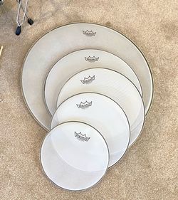 Remo drum set practice heads 22” 16 14 12 10” fusion size silentstroke new $50 320 Superior ave Newport Beach 92663