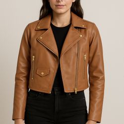 BLANKNYC Cognac Moto Jacket XS