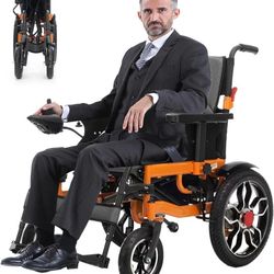 EazinGo Adult Electric Folding Wheelchair POWERFUL Dual Motor