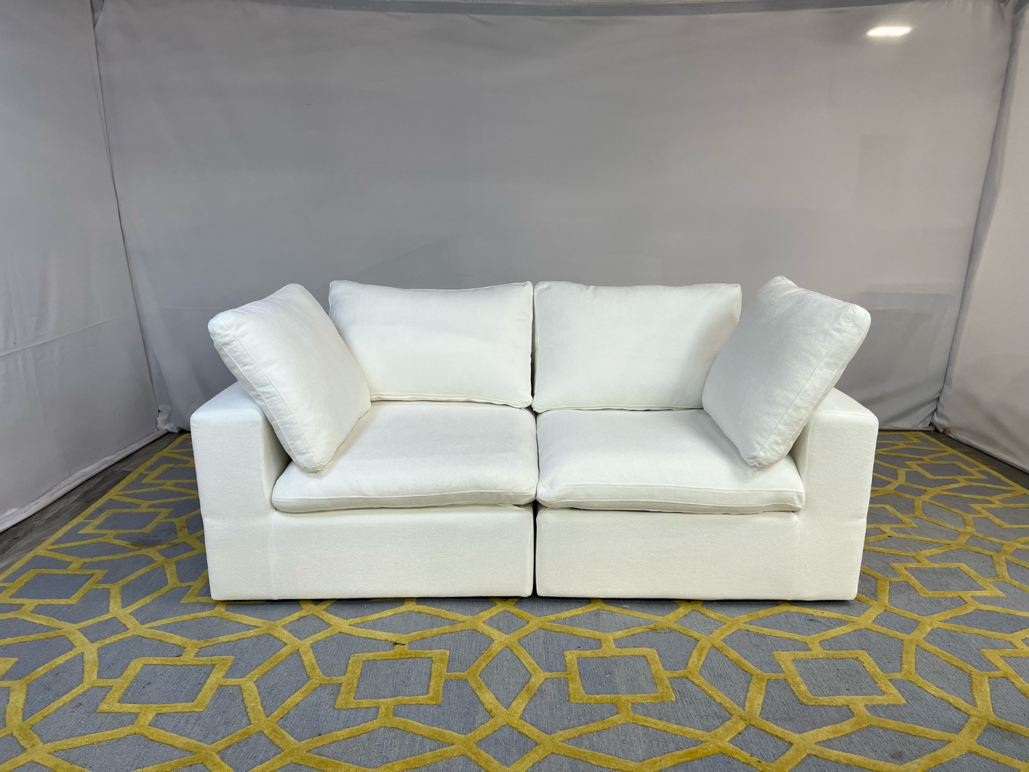 ( Delivery Available ) Modular Cloud White Sofa