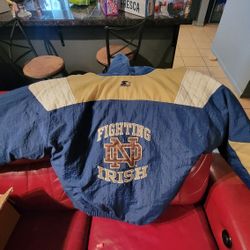 Vintage MEDIUM Notre Dame Starter Jacket 