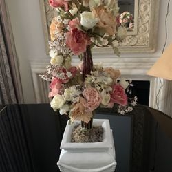 Home Decor Flower Arrangement Centerpiece with Vase