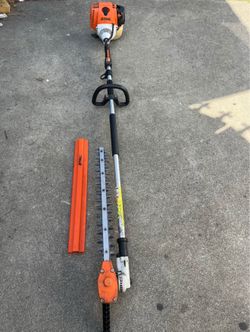 Stihl long reach hedge trimmer ! Engine 90R . Works great