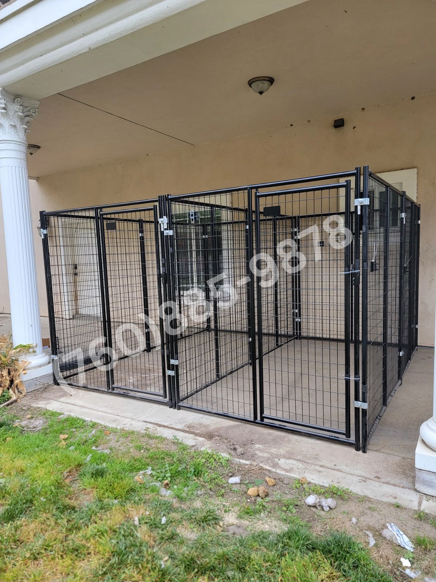 10x10x6 Extra Large Heavy Duty Dog Kennel Cage With 2 Stalls (NEW)