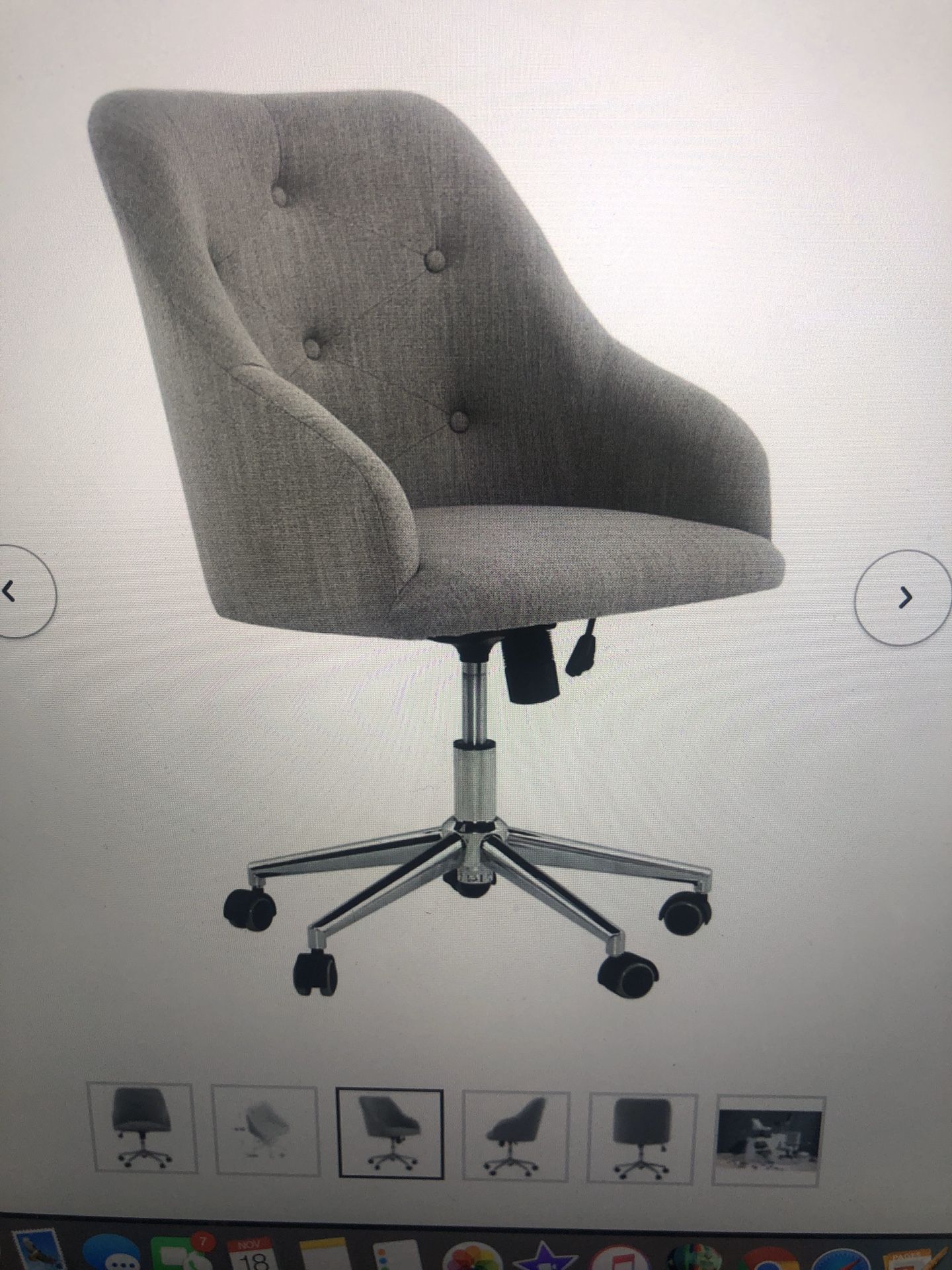 GREY ROLLING CHAIR