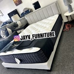 New Queen  Bed Frame With MATRESS 