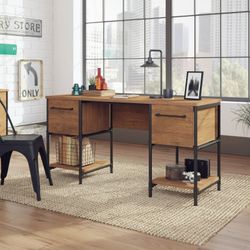 Sauder Iron City Industrial Office Desk 