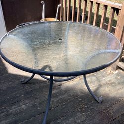Glass Patio Table 