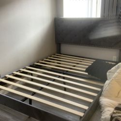 Gray Bed Frame 