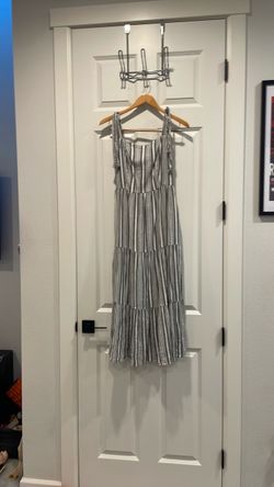 Striped Tiered Midi Sundress