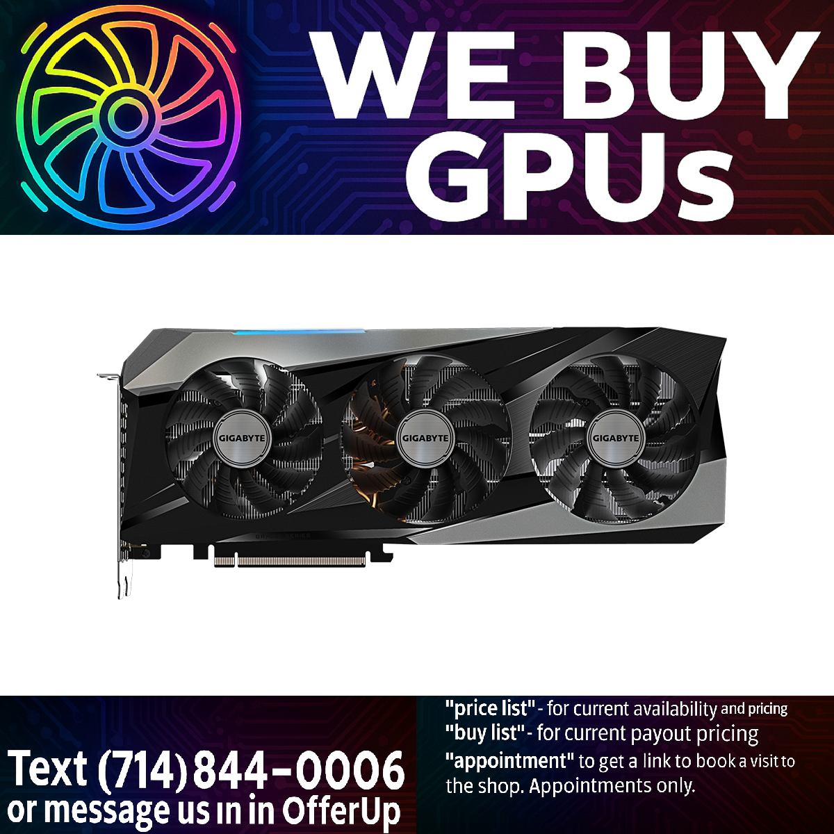 GIGABYTE RTX 3070 Ti GAMING OC - Professionally Refurbished - 3 Month Warranty - Local Business - Fixed Price