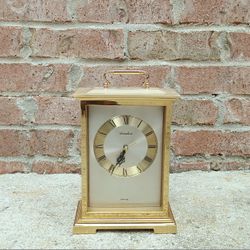 Vintage Linden Brass Carriage Clock 