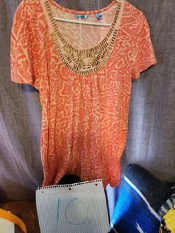 Izod Orange Top Sz Medium 