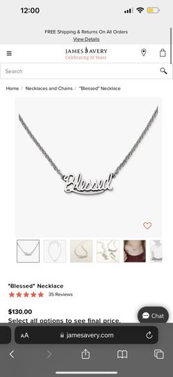 James Avery Blessed Necklace 
