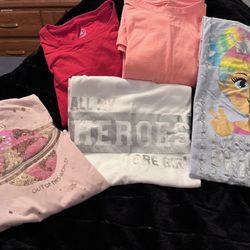 5 Girl’s Size L 10/12 Short Sleeve T-Shirts
