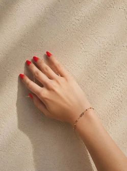 14K Gold Infinity Dainty Beaded Bracelet
