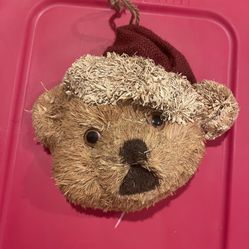 Teddy Bear Face Christmas Door Hanger