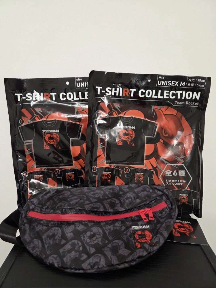 Pokemon T-shirts And Bag - Team Rocket Japan Exclusive