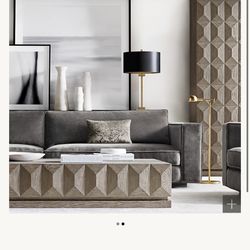 RH geometric faceted coffee table