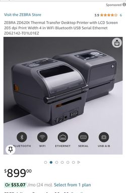Zebra ZD620 Thermal Printer With New Labels