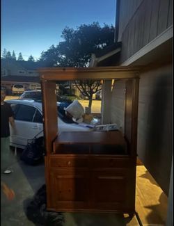 FREE- Solid Wood Armoire / Entertainment Center