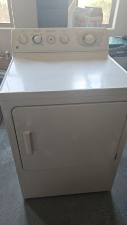 GE White Front-Load Dryer